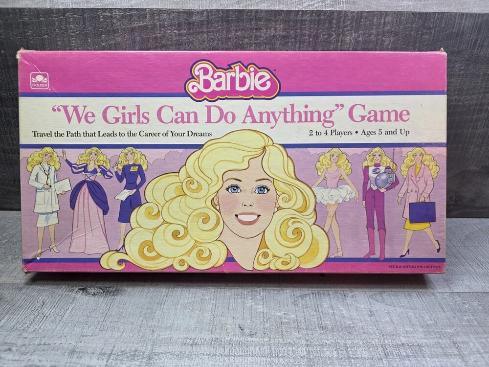 Vintage BARBIE Board Game "We Girls Can Do Anything" 1986 Read b129